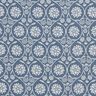 tessuto in cotone cretonne Fiori e tralci – grigio blu/bianco,  thumbnail number 1