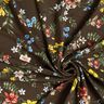 jersey di viscosa Piccoli fiorellini – marrone scuro/rosso fuoco,  thumbnail number 3