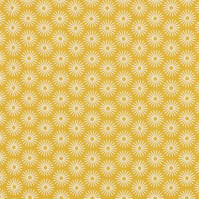 jersey di cotone, brillano i fiori – giallo curry, 