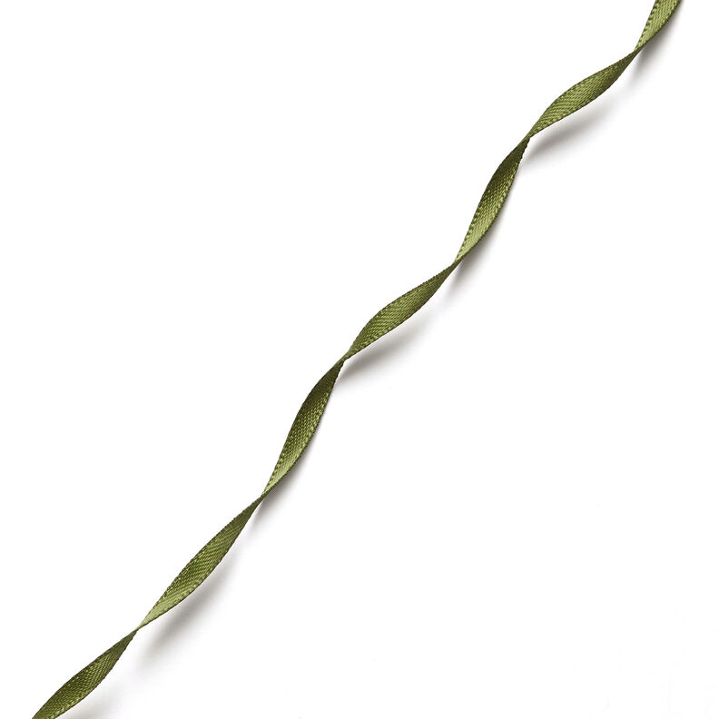 Nastro in satin [3 mm] – verde oliva,  image number 2