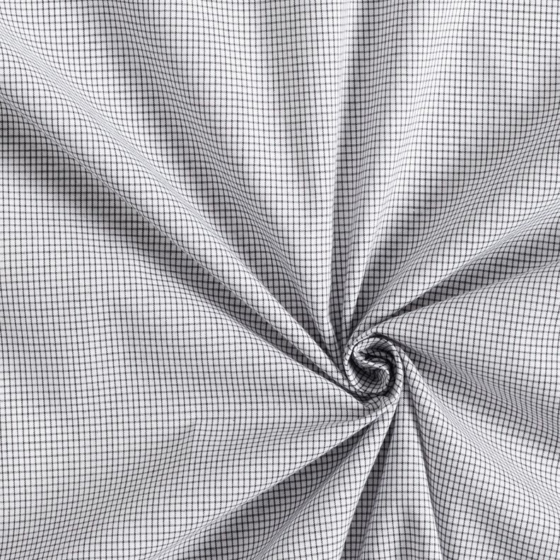 Tessuto per camicia a quadretti glitterati – nero/bianco,  image number 3