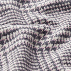 tessuto per cappotti, Principe di Galles – antracite/rosa, 