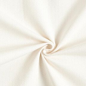 tessuto arredo Jacquard Chevron sottile – bianco lana, 