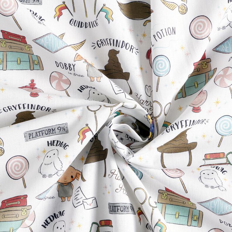 popeline di cotone Dolce mondo di Harry Potter Tessuto oggetto di licenza – bianco,  image number 3