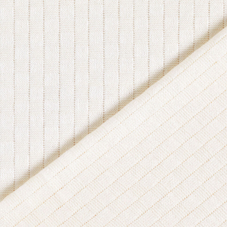 Maglia fine con quadri strutturati – bianco lana,  image number 5