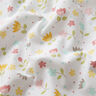 popeline di cotone Prato fiorito e pois – bianco,  thumbnail number 2