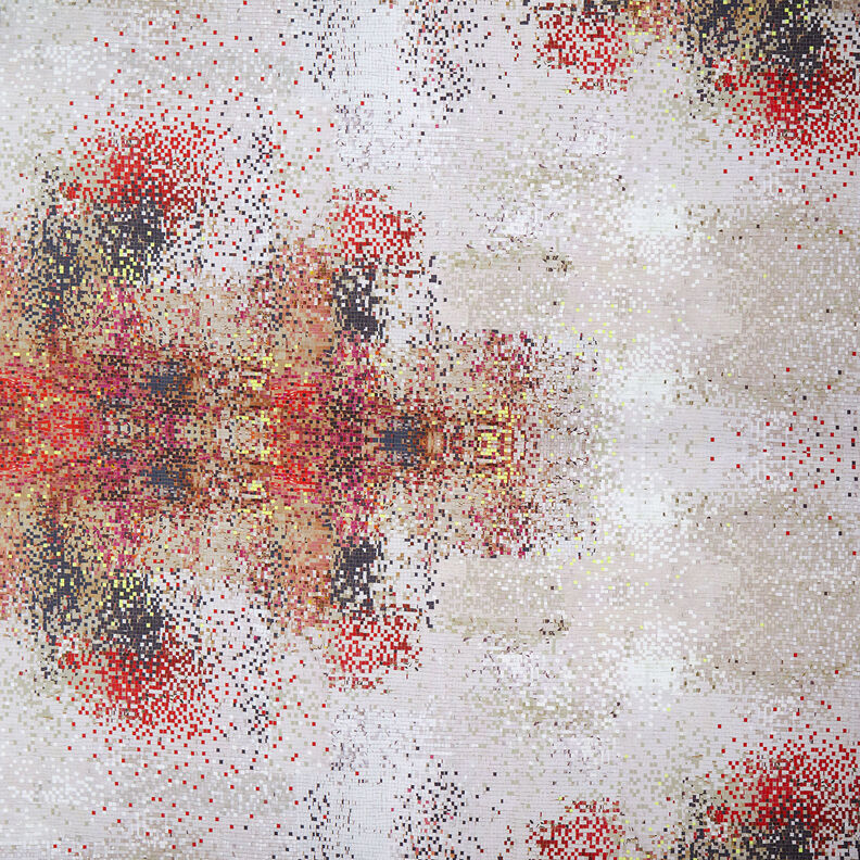 GOTS Jersey di cotone Mosaico sparso | TCC x LOOKS by Wolfgang Joop – rosso/beige scuro,  image number 1