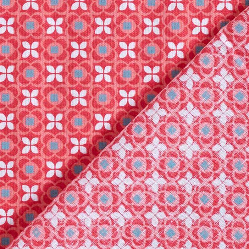 tessuto in cotone cretonne motivo a piccole piastrelle – pink/aragosta,  image number 4