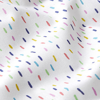 popeline di cotone linee colorate – bianco, 