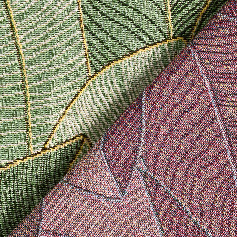 tessuto arredo gobelin Mare di foglie – verde chiaro/nero,  image number 4