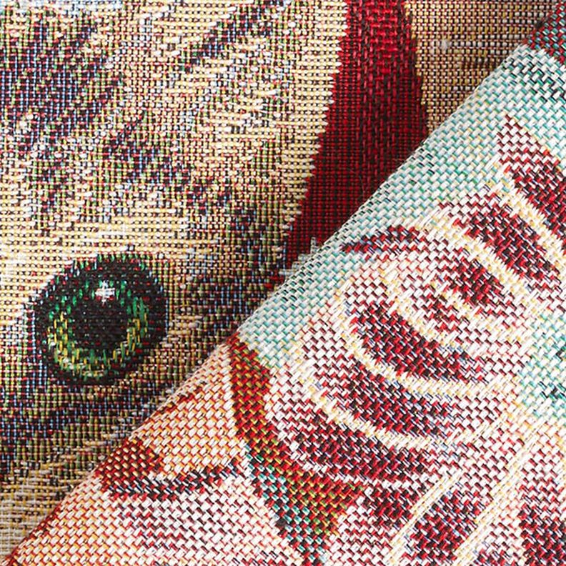 taglio di tessuto gobelin gatto natalizio – azzurro/rosso, image number 4