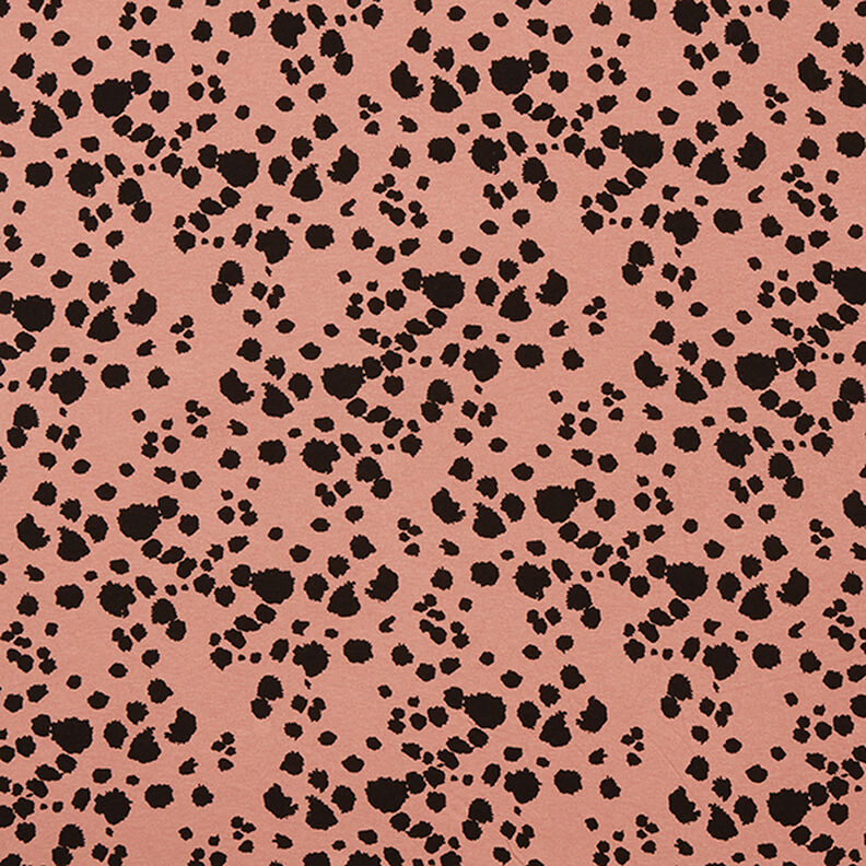 Tessuto jersey di viscosa con macchioline – rosa antico scuro,  image number 1