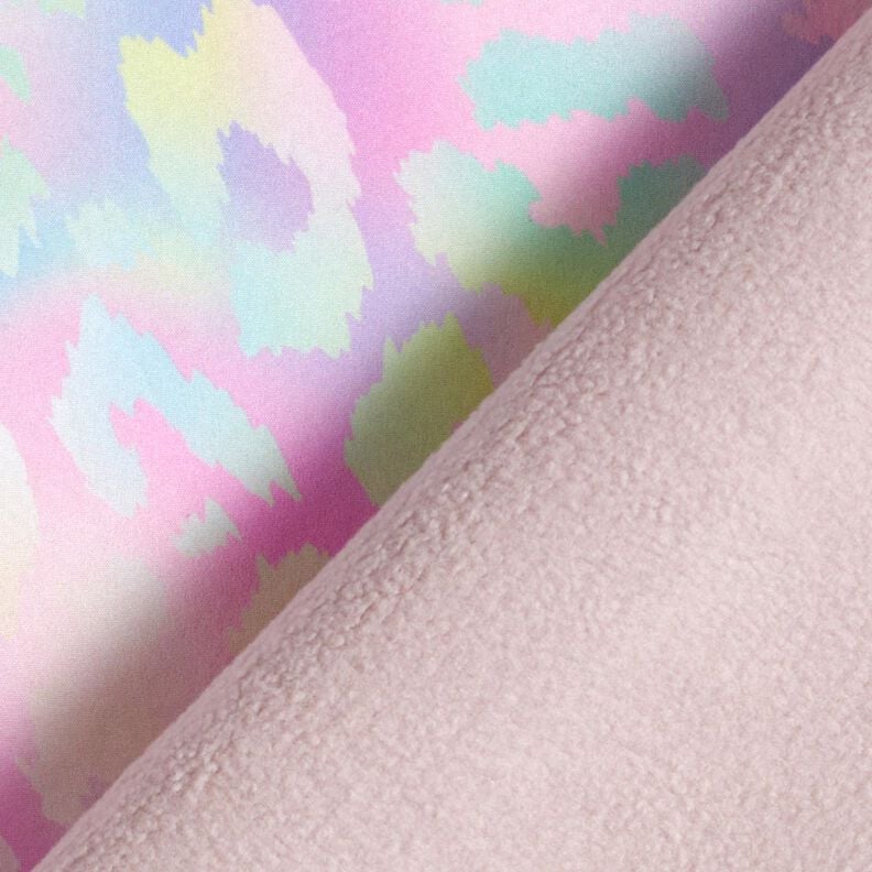 softshell Arcobaleno con stampa leopardata &ndash; lill&agrave; pastello,  image number 4