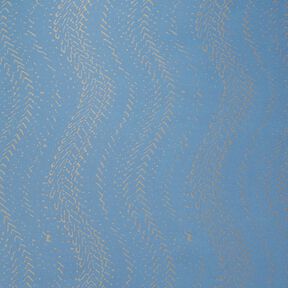 tessuto per fodere Jacquard Motivo a squame – blu/oro, 