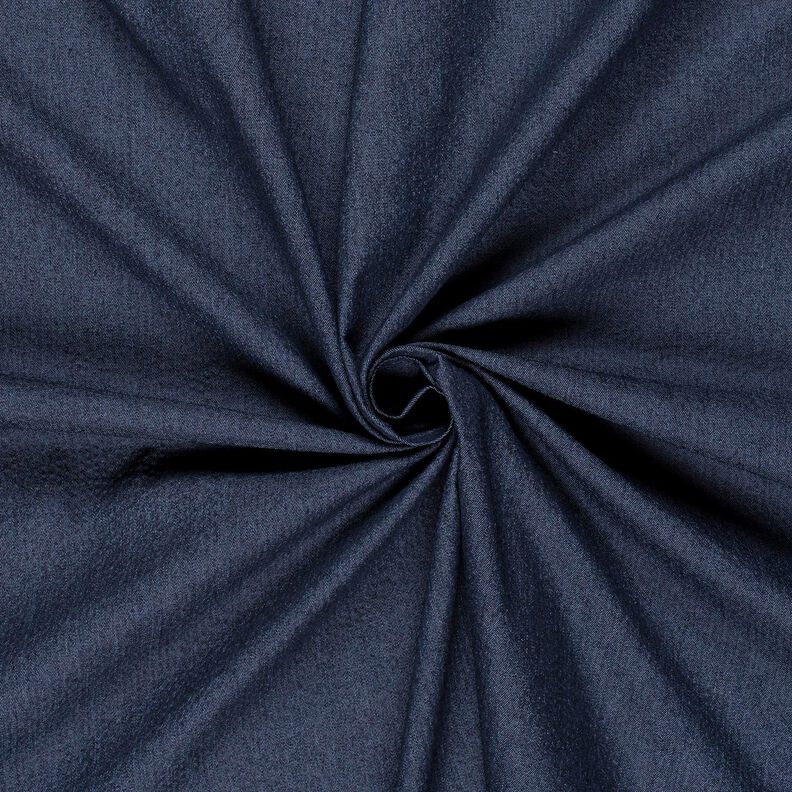 Cotone denim misto in tinta unita – blu marino,  image number 1