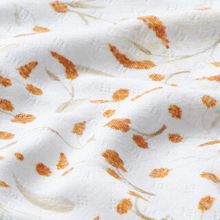 jersey maglia fine con motivi traforati fiori – bianco, 