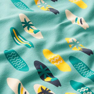 French terry, felpa estiva tavole da surf stile rétro  | PETIT CITRON – menta, 