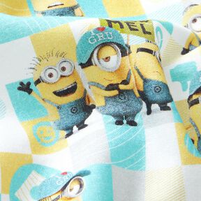 popeline di cotone Minions Tessuto oggetto di licenza | Universal Studios – bianco/turchese chiaro, 