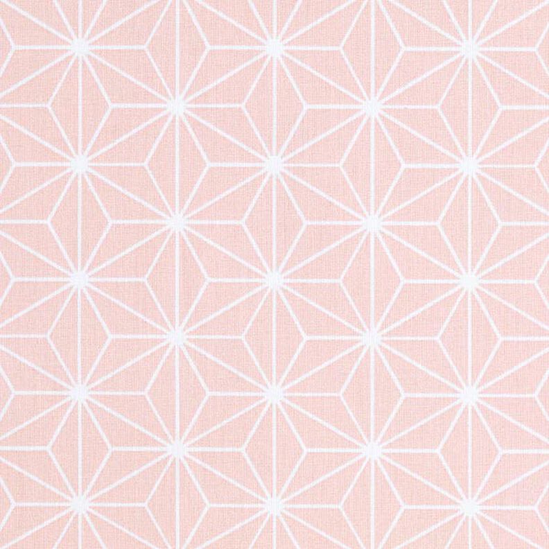 tessuto in cotone cretonne stelle giapponesi Asanoha – rosa,  image number 1