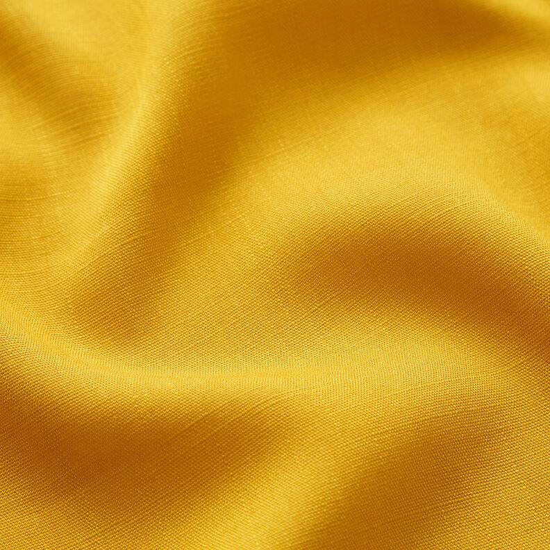 Tessuto in viscosa con aspetto lino – giallo curry, image number 2