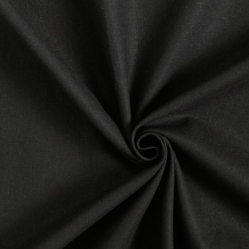 Misto lino-cotone lavato – nero,  image number 1