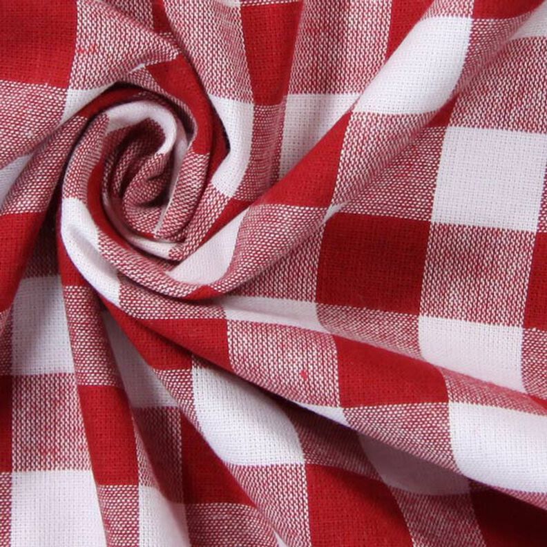tessuto in cotone Quadro vichy 1,7 cm – rosso/bianco,  image number 2
