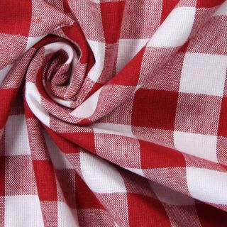 tessuto in cotone Vichy - 1,7 cm – rosso, 