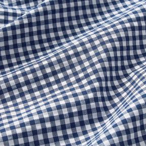 <h2>Seersucker a Quadretti Piccoli, Blu Navy &ndash; Strutturato e Reversibile</h2>, 