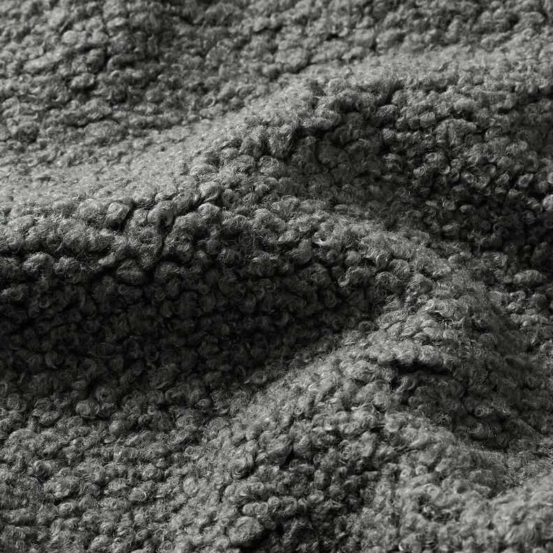 tessuto da tappezzeria Aspetto pelle di pecora – grigio scuro, image number 2