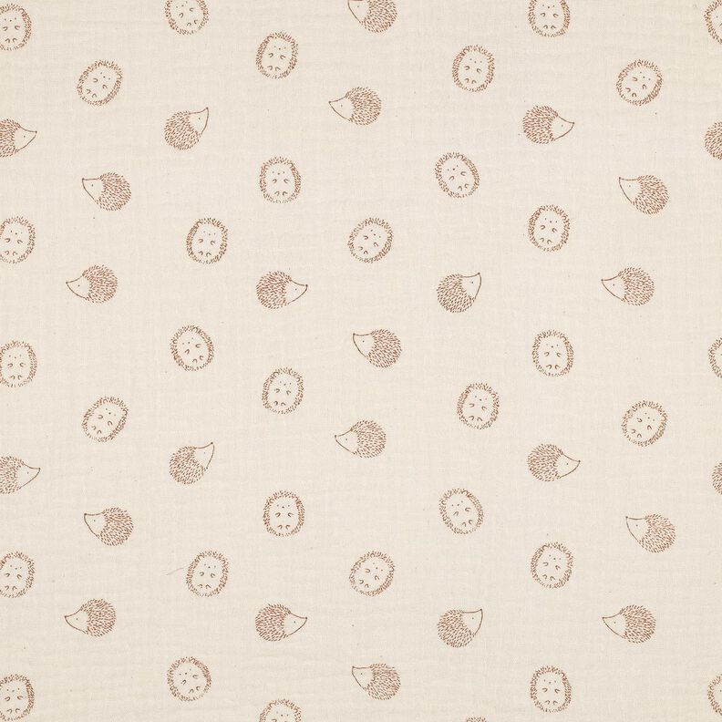 mussolina / tessuto doppio increspato riccio | Poppy Fabrics – naturale/marrone chiaro,  image number 1