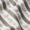 Strisce floreali in popeline di cotone – bianco/cachi,  thumbnail number 2