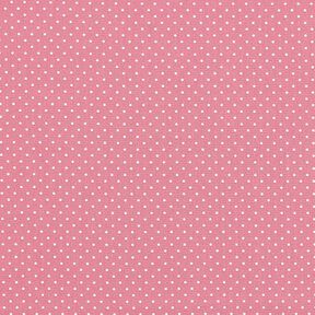 popeline di cotone piccoli pois – rosa/bianco, 