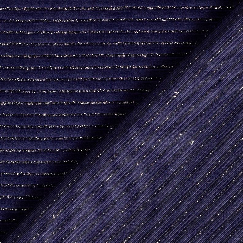 vellutino nicki righe glitter – blu marino/argento effetto metallizzato, image number 4