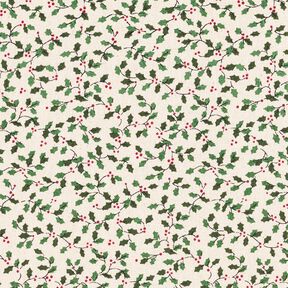 tessuto arredo tessuti canvas Mini agrifoglio – naturale/verde abete, 