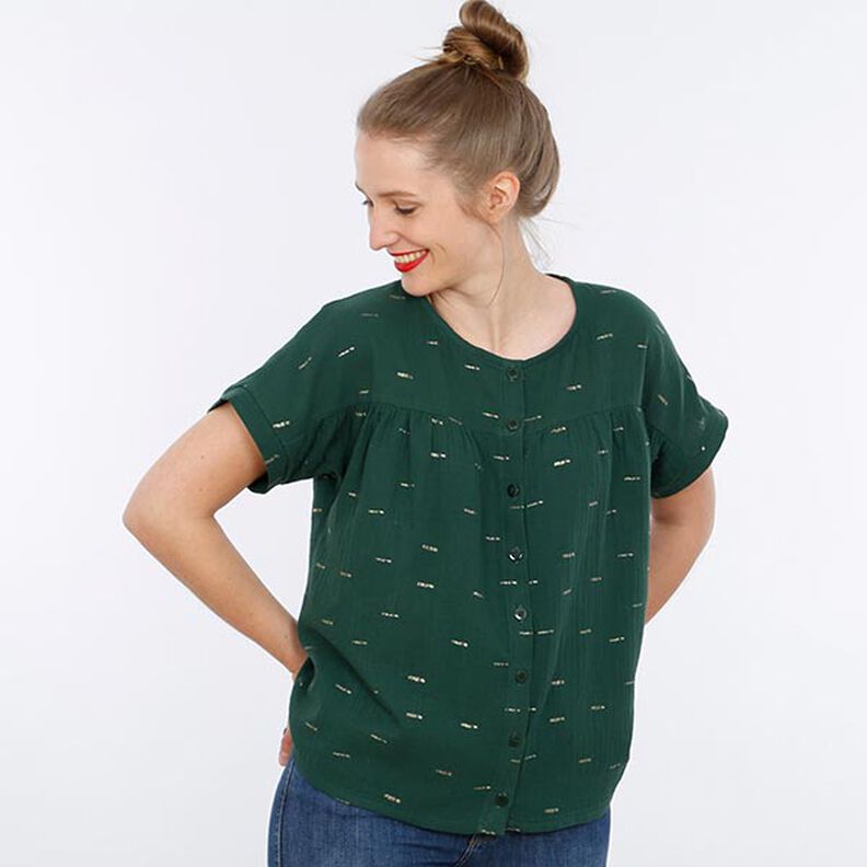 FRAU SUZY - blusa ampia a maniche corte con arricciatura, Studio Schnittreif | XS - XXL,  image number 11