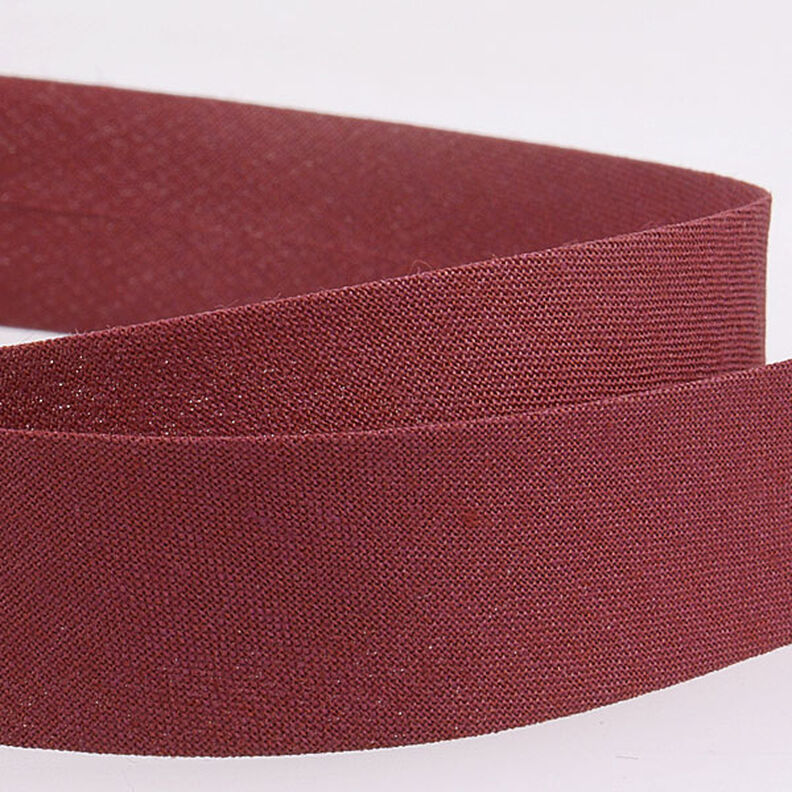 Nastro in sbieco Polycotton [20 mm] – rosso Bordeaux,  image number 2