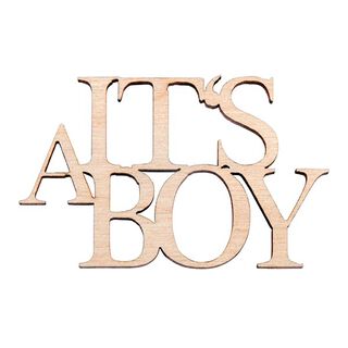 legno mini scritta It's a Boy [4 pezzo/i] | Rayher – naturale, 