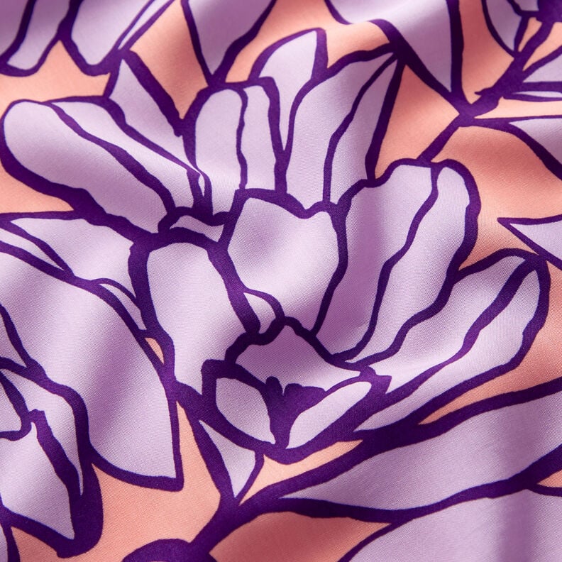 Lenzing Ecovero Inked Bouquet | Nerida Hansen – arancio pesca/lavanda,  image number 2