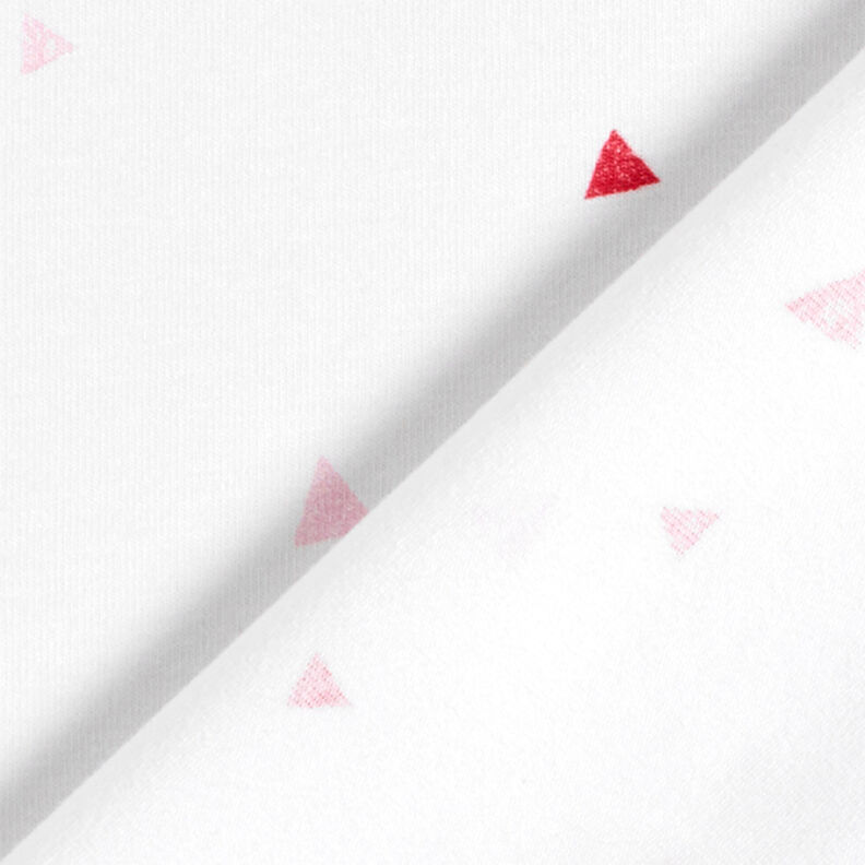GOTS jersey di cotone triangoli effetto timbro | Tula – bianco,  image number 4