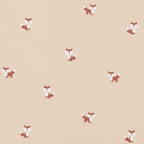 jersey di cotone piccole volpi – sabbia, 