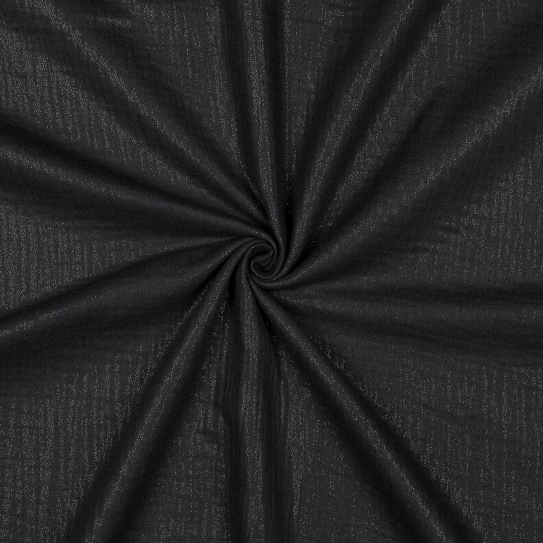 mussolina / tessuto doppio increspato Fini punti glitterati | Poppy Fabrics – nero,  image number 1