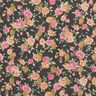 Chiffon a fiori crêpe e pois dorati – nero,  thumbnail number 1