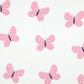 felpa garzata grandi farfalle | Poppy Fabrics – avorio/rosa, 