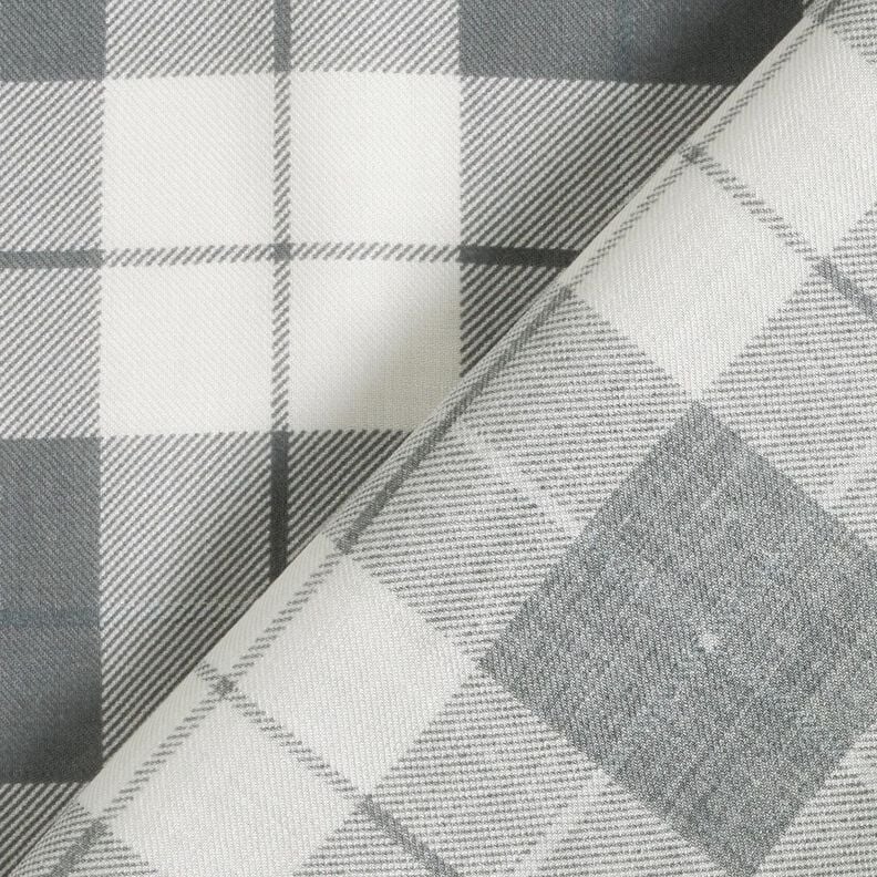 Tessuto in cotone pregiato a quadri – grigio chiaro/bianco,  image number 4