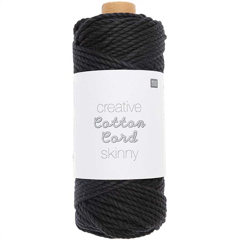 Creative Cotton Cord Skinny filato per macramè [3mm] | Rico Design – nero,  image number 1