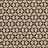 tessuto in cotone cretonne Piastrelle floreali – nero/tortora chiaro,  thumbnail number 1