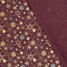 tessuto in cotone popeline Grandi stelle – rosso merlot/oro,  thumbnail number 4