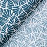 cotone rivestito Mini foglie astratte – blu oceano/bianco,  thumbnail number 5
