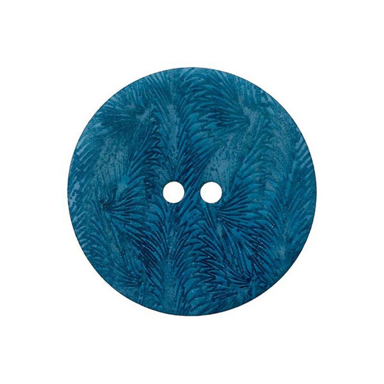 bottone in avorio vegetale 2 fori [ 15 mm ] – blu turchese,  image number 1