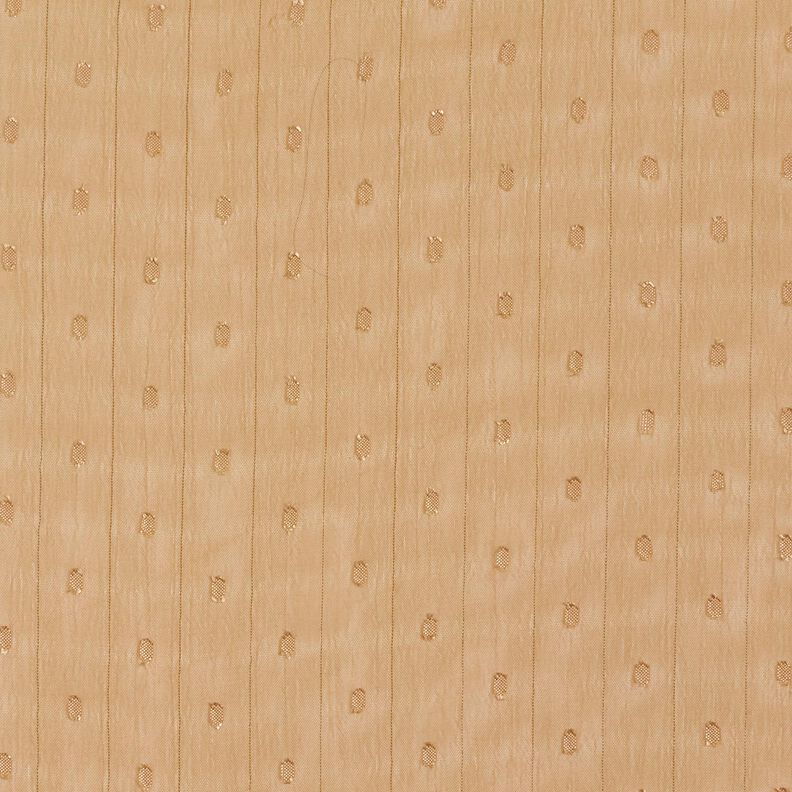 Chiffon Dobby gessato metallizzato – beige scuro/argento effetto metallizzato,  image number 1